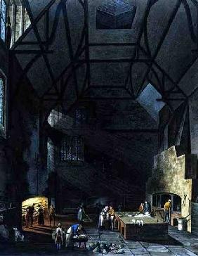 Interior of the Kitchen, Trinity College, Cambridge, from 'The History of Cambridge', engraved by Jo 1815 our