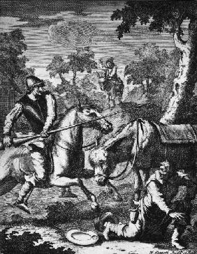 Cervantes, Don Quixote / Engr.by Hogarth