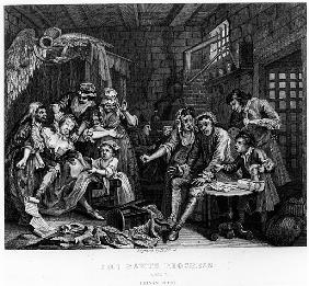 The Rake in Prison, plate VII, from ''A Rake''s Progress''