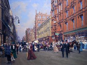 ''Buchanan Street in 1910'' (oil on board) 