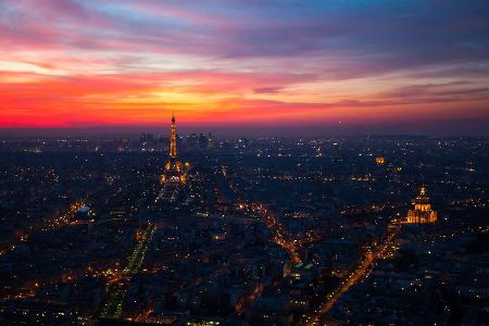 Pariser Sonnenuntergang von Montparnasse