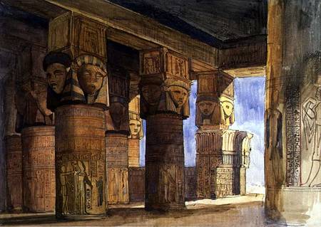 Temple of Denderah, Upper Egypt  on von William James Muller