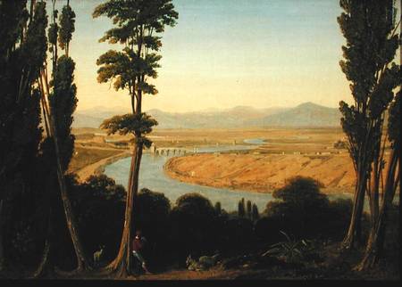 A View of the Tiber and the Roman Campagna from Monte Mario von William Linton