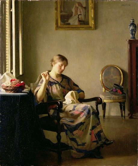 Woman Sewing von William McGregor Paxton