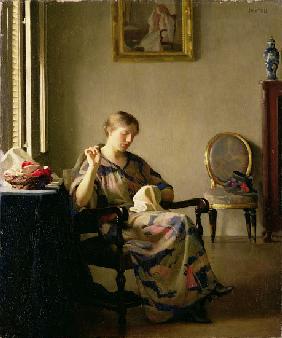 Woman Sewing c.1913
