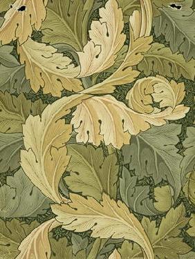 Wallpaper Design with Acanthus/Woodland colours, 1875 18th