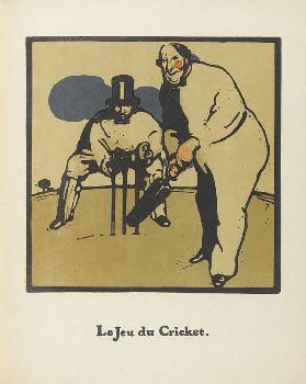 Cricketspiel. Aus Almanach de Douze Sports 1898