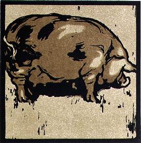 Das gelehrte Schwein, aus "The Square Book of Animals", herausgegeben von William Heinemann, 1899 1899