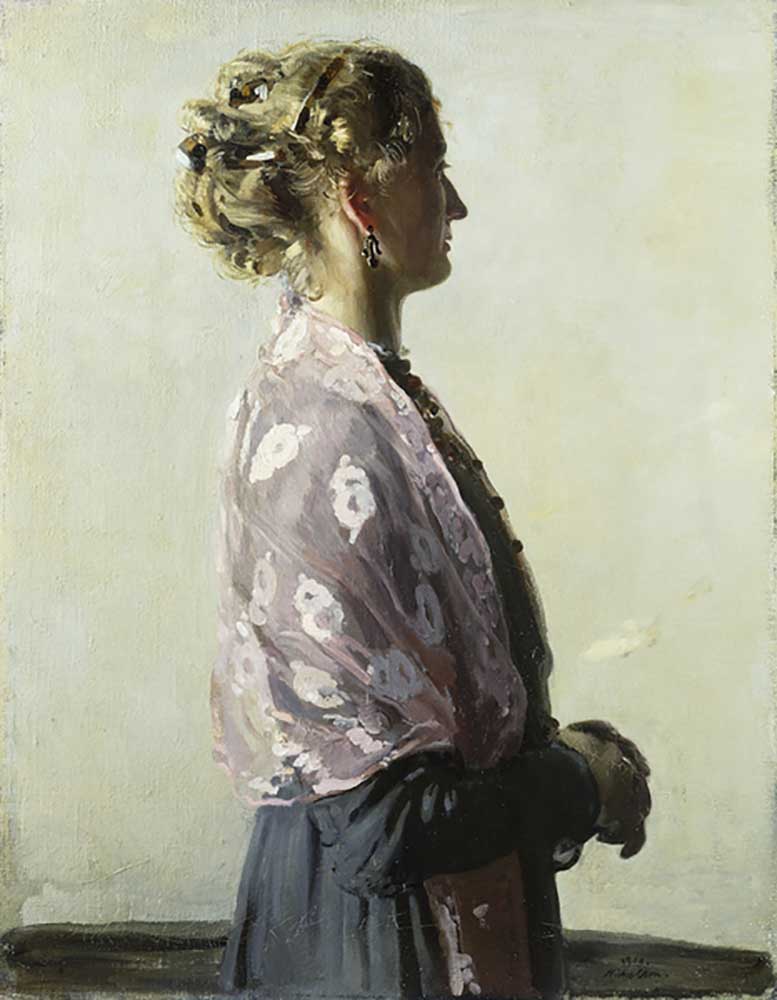 Die Dame in Schwarz, 1910 von William Nicholson
