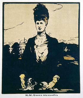 HM. Königin Alexandra aus "Zwölf Porträts - Zweite Serie", erstmals 1902 bei William Heinemann ersch