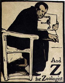 Und Z für Zoologen, Illustration aus An Alphabet, herausgegeben von William Heinemann, 1898 1898