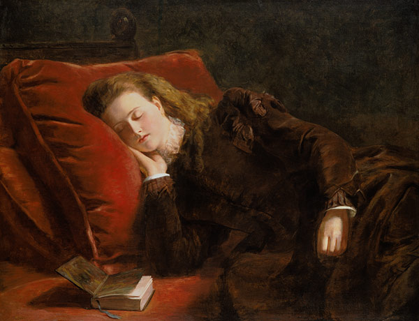 Beim Lesen eingeschlafen von William Powel Frith