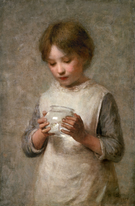 Girl with a Silver Fish von William Robert Symonds