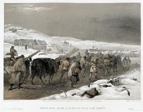 Britische Truppen auf der Straße nach Sewastopol 1855