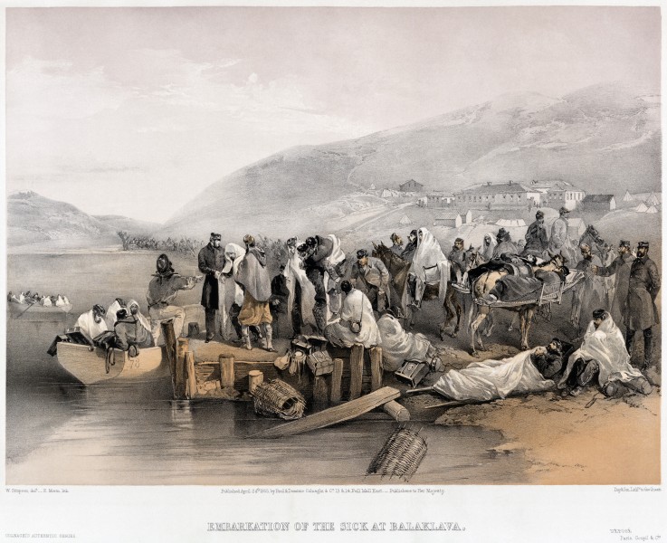 Die Evakuierung in der Bucht von Balaklawa von William Simpson