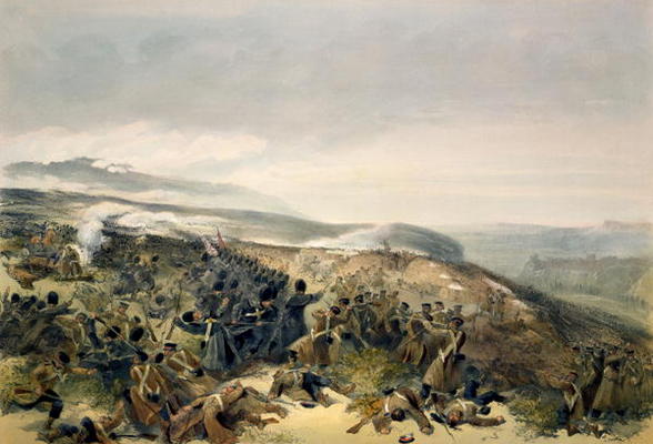Second Charge of the Guards at Inkerman, 5th November 1854, plate from 'The Seat of War in the East' von William Simpson