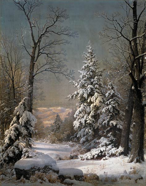 Schneebedeckte Bäume von William Trost Richards