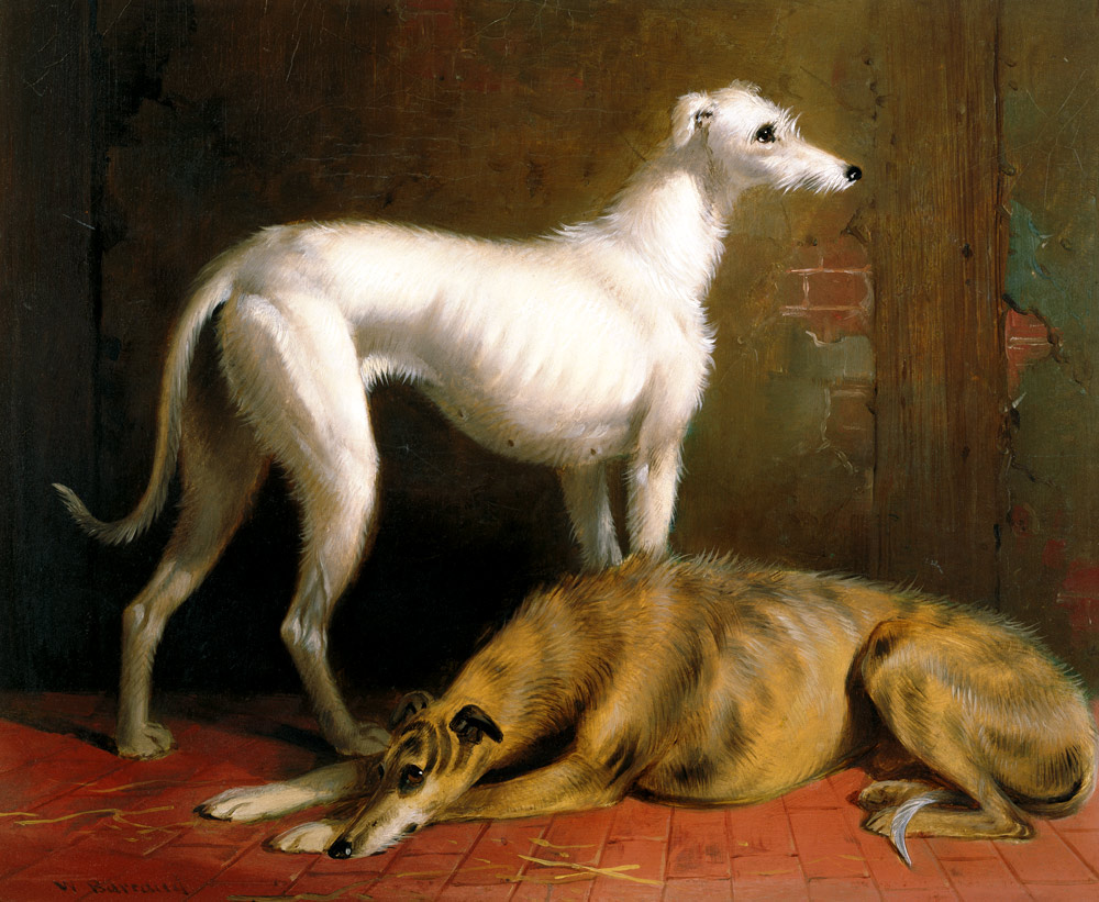 Deerhounds in an Interior
 von William u. Henry Barraud