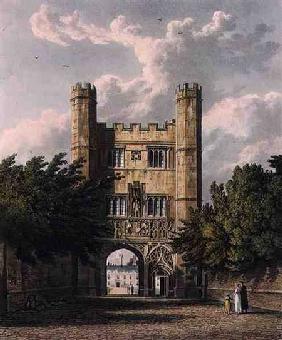 Trinity Gate, Cambridge, from 'The History of Cambridge', engraved by Joseph Constantine Stadler (fl 1815 our
