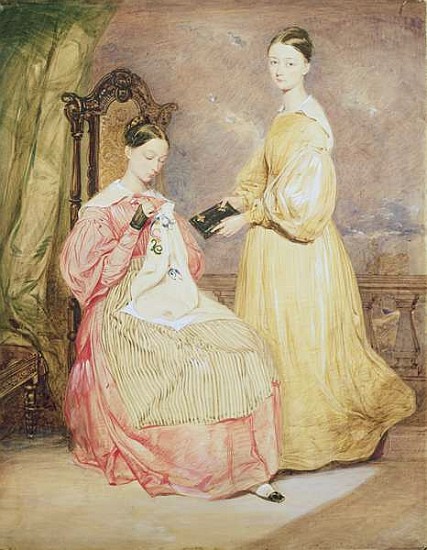 Portrait of Florence Nightingale (1820-1910) and her sister, Frances Partenope (d.1890) Lady Verney von William White