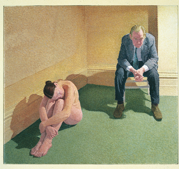 Two Figures in the Corner of a Room von William Wilkins