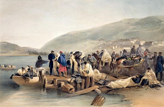 The Embarkation of the Sick at Balaklava, plate from ''The Seat of War in the East'', published by   von William 'Crimea' Simpson