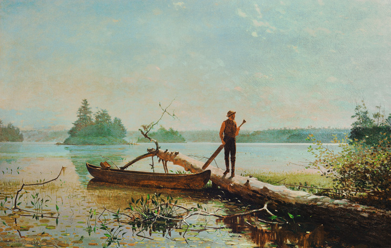 “An Adirondack Lake” Ein See in den Adirondacks von Winslow Homer
