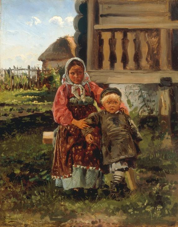 Dorfkinder von Wladimir Jegorowitsch Makowski