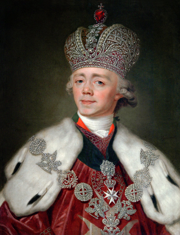 Porträt des Kaisers Paul I. von Russland (1754-1801) von Wladimir Lukitsch Borowikowski