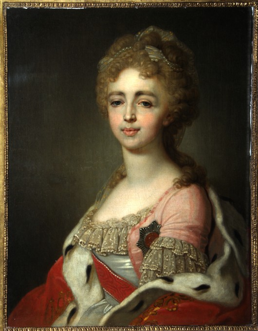 Bildnis der Grossfürstin Alexandra Pawlowna (1783-1801), Tochter des Kaisers Paul I. von Wladimir Lukitsch Borowikowski