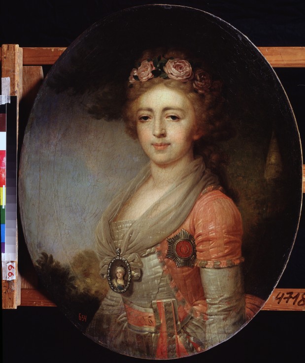 Bildnis der Grossfürstin Alexandra Pawlowna (1783-1801), Tochter des Kaisers Paul I. von Wladimir Lukitsch Borowikowski