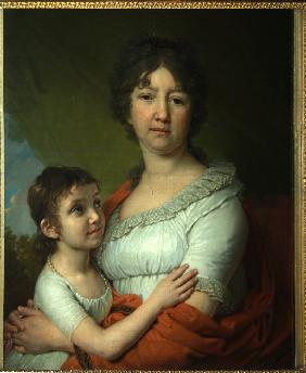 Porträt von A.E. Labsina und ihre Pflegetochter S.A. Mudrowa 1803