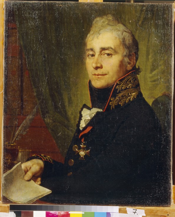 Porträt von Alexander Fedosseewitsch Bestuschew (1761-1810) von Wladimir Lukitsch Borowikowski