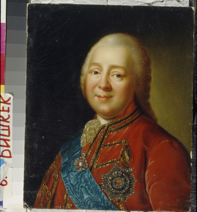 Porträt von Graf Nikita Iwanowitsch Panin (1718-1783) von Wladimir Lukitsch Borowikowski
