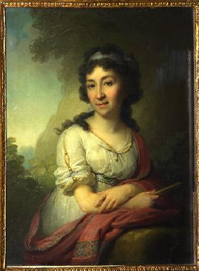 Porträt von Jekaterina Wassiljewna Torssukowa 1795