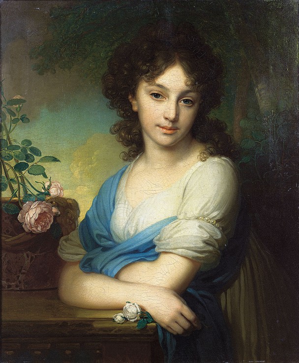 Porträt von Jelena Naryschkina (1785–1855) von Wladimir Lukitsch Borowikowski