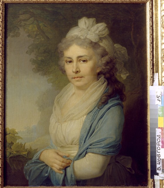 Porträt von Jelisaweta Iwanowna Nekljudowa (1755-1799), geb. Lewaschowa von Wladimir Lukitsch Borowikowski