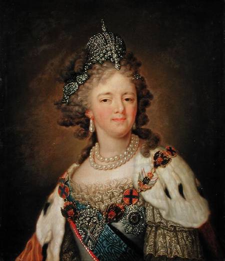 Portrait of Empress Maria Fyodorovna (1759-1828) von Wladimir Lukitsch Borowikowski