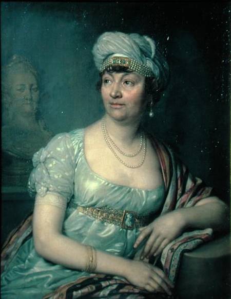 Portrait of Germaine de Stael (1766-1817) von Wladimir Lukitsch Borowikowski
