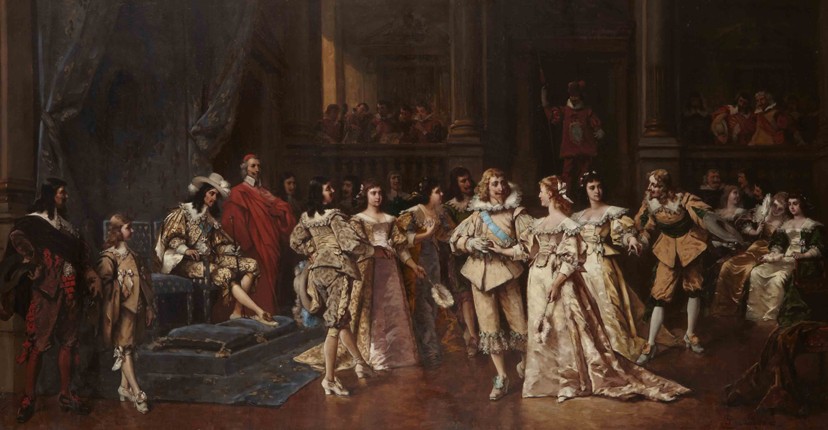 Ball am Hofe des Königs Ludwig XIII. von Frankreich von Wladyslaw Bakalowicz