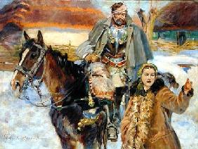 Wounded Cuirassier with a Girl c.1930
