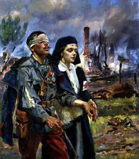 Wounded Soldier von Wojciech Kossak