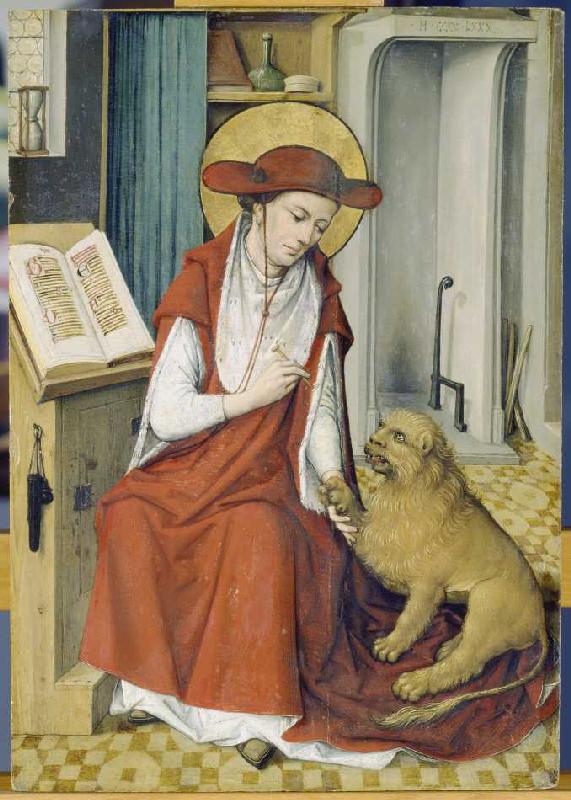 Der heilige Hieronymus mit dem Löwen. von Wojciech Styka