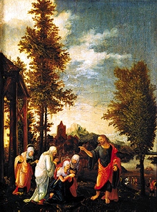 Christi Abschied von Maria. von Wolf Huber