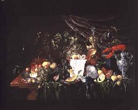 Still Life with Fruit and a Lobster