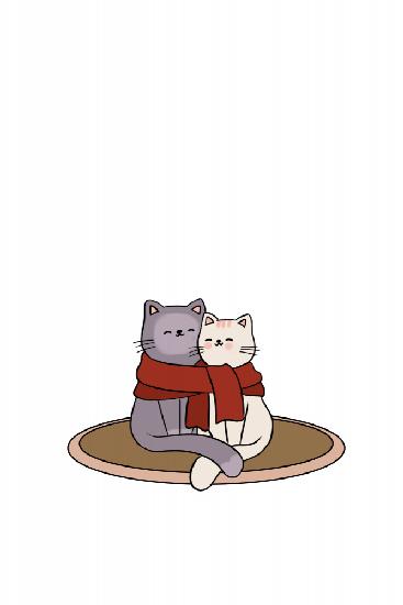 Süßes Katzenpaar
