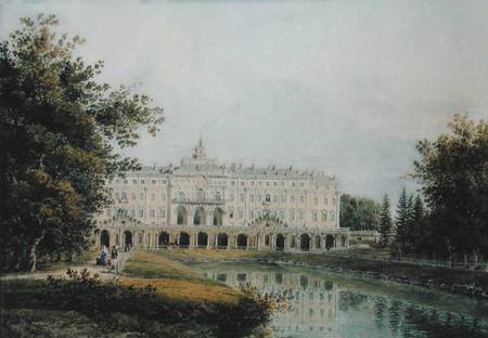 View of the Great Palace of Strelna near St. Petersburg von Yegor Yegorovich Meier