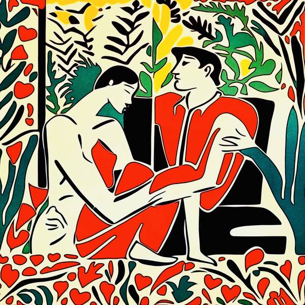Liebespaar, Motiv 2-Matisse inspired von zamart