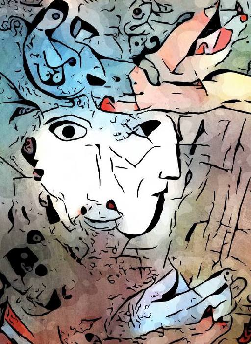 Miro trifft Chagall (David und Bathseba) von zamart