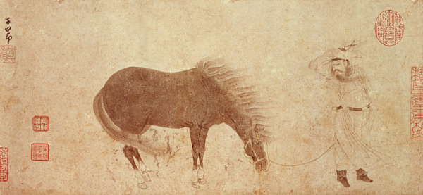 Horse and Groom in Winter von Zhao Mengfu Chao Meng-Fu or